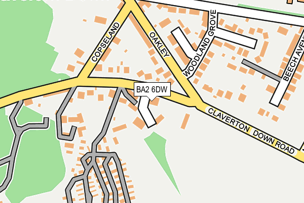 BA2 6DW map - OS OpenMap – Local (Ordnance Survey)