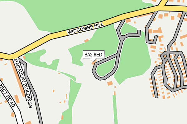 BA2 6ED map - OS OpenMap – Local (Ordnance Survey)