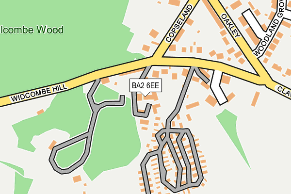 BA2 6EE map - OS OpenMap – Local (Ordnance Survey)