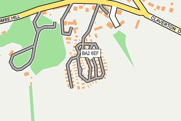 BA2 6EF map - OS OpenMap – Local (Ordnance Survey)