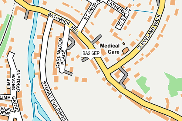 BA2 6EP map - OS OpenMap – Local (Ordnance Survey)