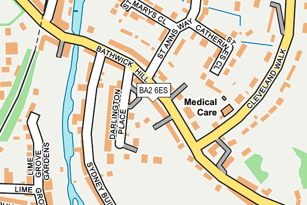 BA2 6ES map - OS OpenMap – Local (Ordnance Survey)
