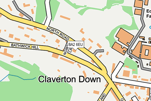 BA2 6EU map - OS OpenMap – Local (Ordnance Survey)