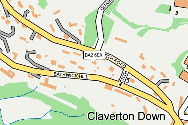 BA2 6EX map - OS OpenMap – Local (Ordnance Survey)