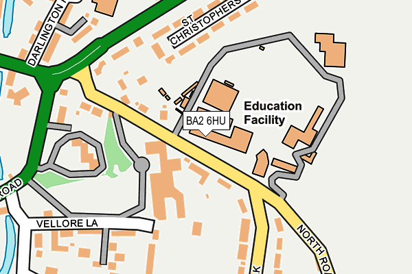 BA2 6HU map - OS OpenMap – Local (Ordnance Survey)