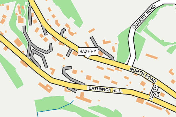 BA2 6HY map - OS OpenMap – Local (Ordnance Survey)