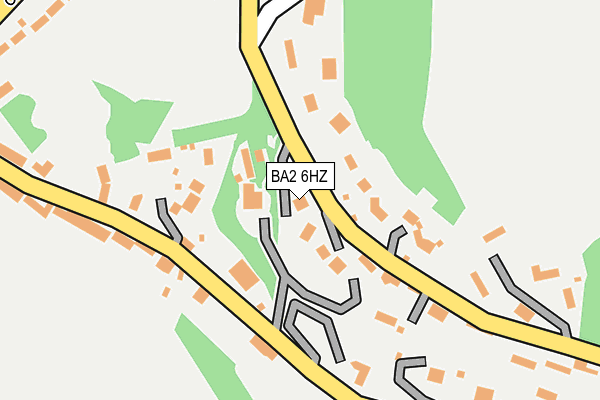 BA2 6HZ map - OS OpenMap – Local (Ordnance Survey)