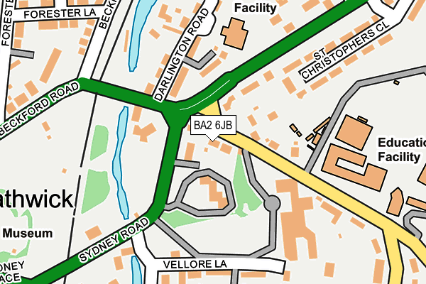 BA2 6JB map - OS OpenMap – Local (Ordnance Survey)