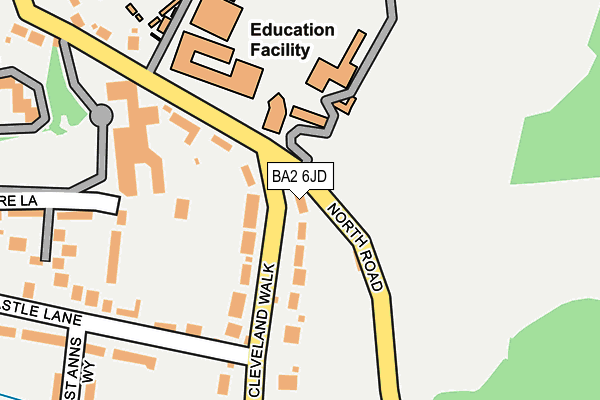 BA2 6JD map - OS OpenMap – Local (Ordnance Survey)