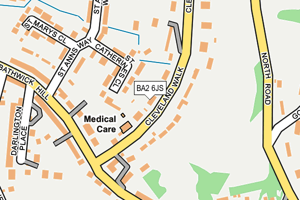 BA2 6JS map - OS OpenMap – Local (Ordnance Survey)