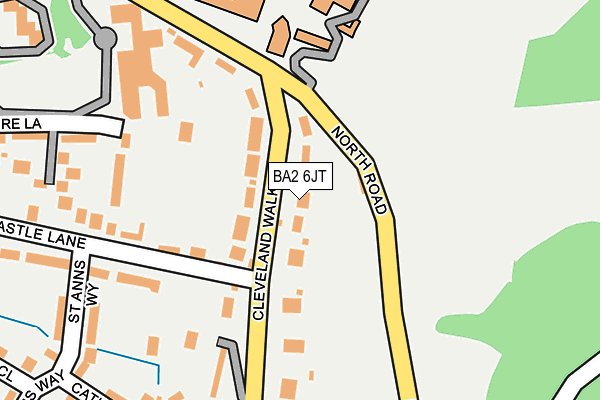 BA2 6JT map - OS OpenMap – Local (Ordnance Survey)
