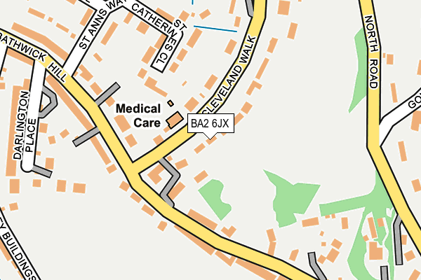 BA2 6JX map - OS OpenMap – Local (Ordnance Survey)