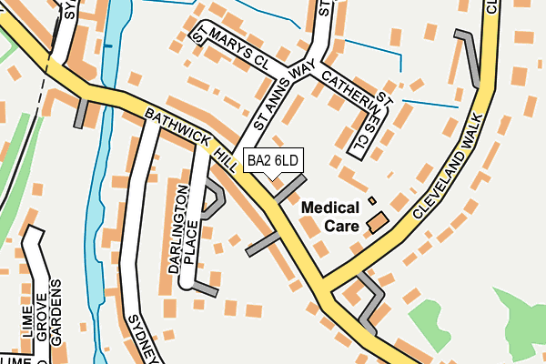 BA2 6LD map - OS OpenMap – Local (Ordnance Survey)