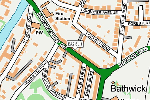 BA2 6LH map - OS OpenMap – Local (Ordnance Survey)