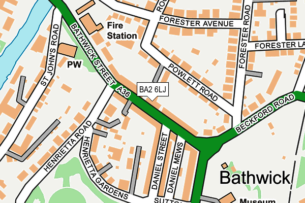 BA2 6LJ map - OS OpenMap – Local (Ordnance Survey)