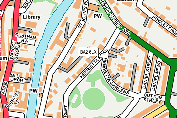 BA2 6LX map - OS OpenMap – Local (Ordnance Survey)