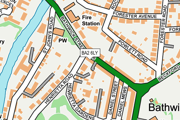 BA2 6LY map - OS OpenMap – Local (Ordnance Survey)