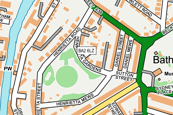 BA2 6LZ map - OS OpenMap – Local (Ordnance Survey)
