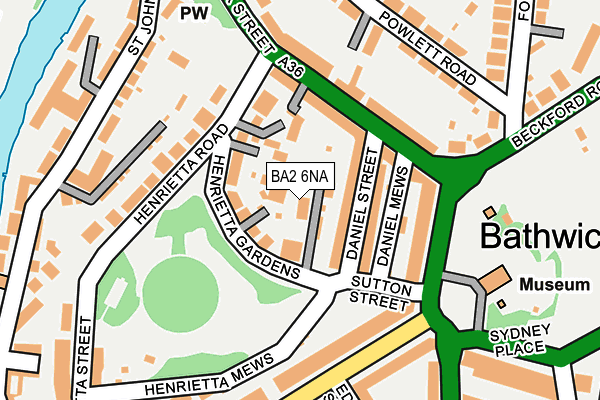 BA2 6NA map - OS OpenMap – Local (Ordnance Survey)