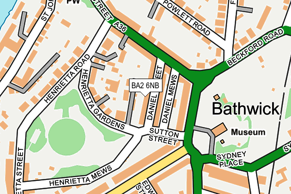 BA2 6NB map - OS OpenMap – Local (Ordnance Survey)