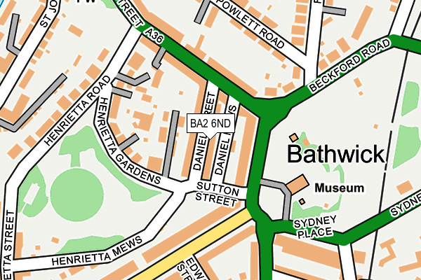 BA2 6ND map - OS OpenMap – Local (Ordnance Survey)