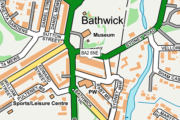 BA2 6NE map - OS OpenMap – Local (Ordnance Survey)