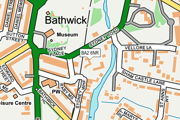 BA2 6NR map - OS OpenMap – Local (Ordnance Survey)