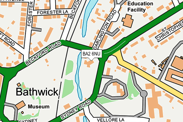 BA2 6NU map - OS OpenMap – Local (Ordnance Survey)