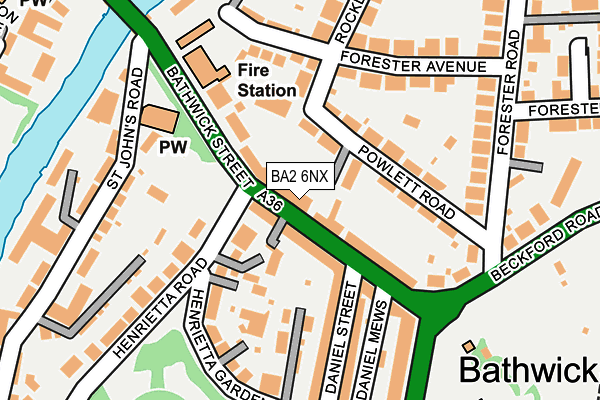 BA2 6NX map - OS OpenMap – Local (Ordnance Survey)