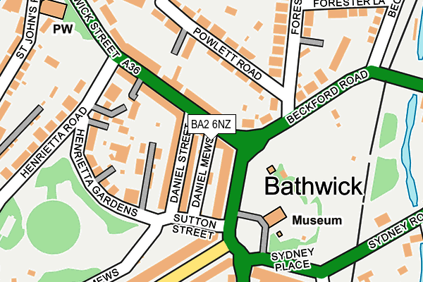 BA2 6NZ map - OS OpenMap – Local (Ordnance Survey)