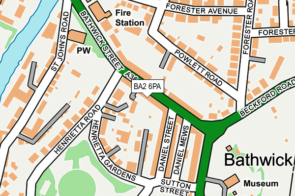 BA2 6PA map - OS OpenMap – Local (Ordnance Survey)