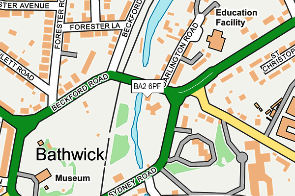 BA2 6PF map - OS OpenMap – Local (Ordnance Survey)