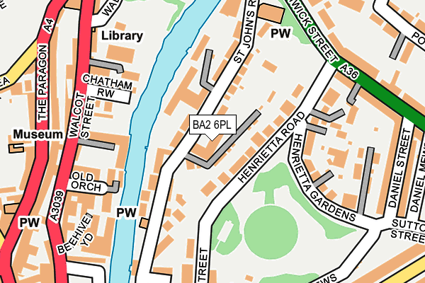 BA2 6PL map - OS OpenMap – Local (Ordnance Survey)