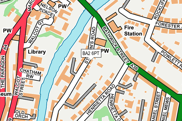 BA2 6PT map - OS OpenMap – Local (Ordnance Survey)