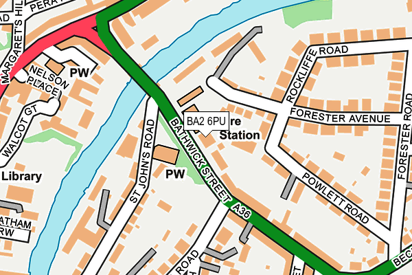 BA2 6PU map - OS OpenMap – Local (Ordnance Survey)