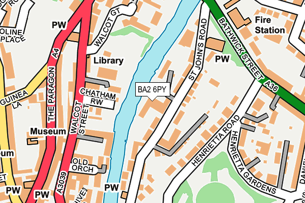 BA2 6PY map - OS OpenMap – Local (Ordnance Survey)