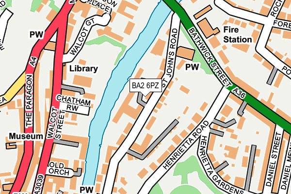 BA2 6PZ map - OS OpenMap – Local (Ordnance Survey)