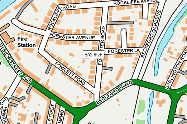 BA2 6QF map - OS OpenMap – Local (Ordnance Survey)