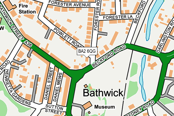 BA2 6QG map - OS OpenMap – Local (Ordnance Survey)