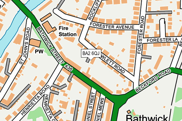 BA2 6QJ map - OS OpenMap – Local (Ordnance Survey)