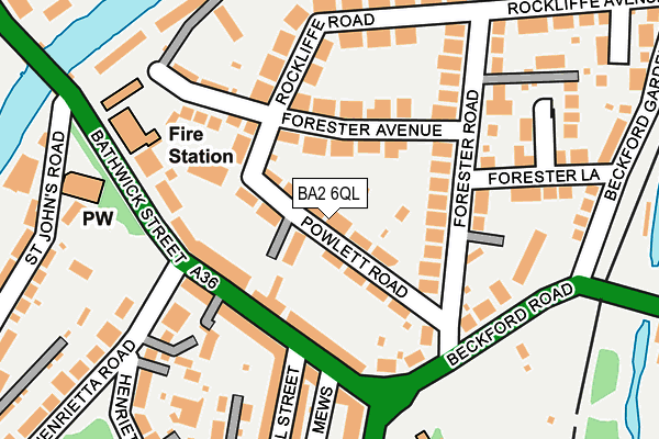 BA2 6QL map - OS OpenMap – Local (Ordnance Survey)