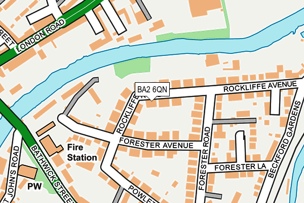 BA2 6QN map - OS OpenMap – Local (Ordnance Survey)