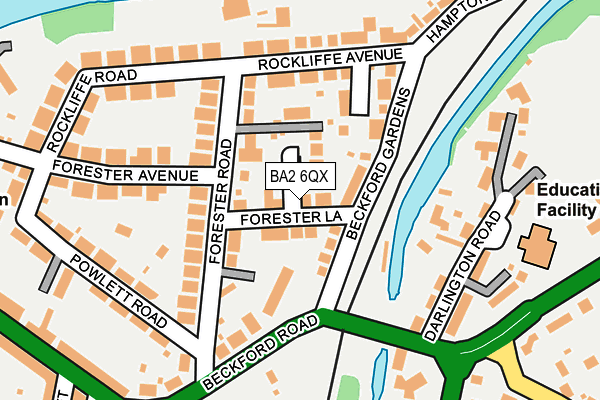 BA2 6QX map - OS OpenMap – Local (Ordnance Survey)