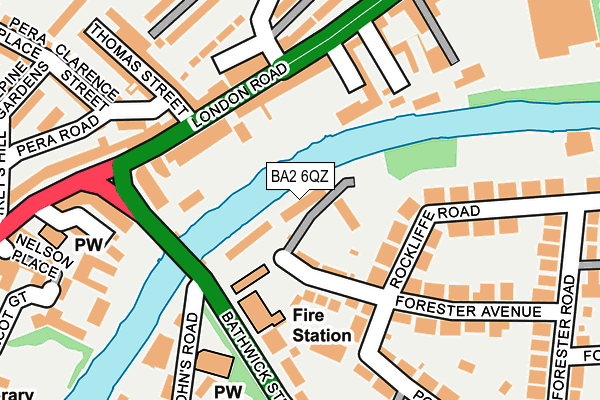 BA2 6QZ map - OS OpenMap – Local (Ordnance Survey)