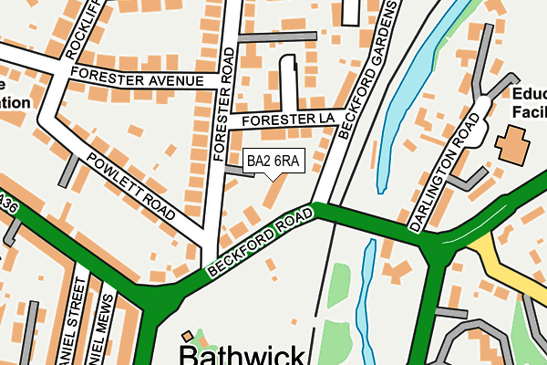 BA2 6RA map - OS OpenMap – Local (Ordnance Survey)