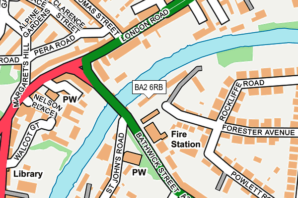 BA2 6RB map - OS OpenMap – Local (Ordnance Survey)