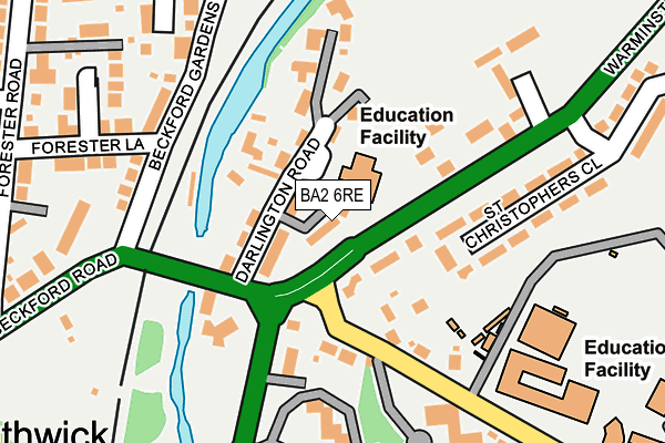 BA2 6RE map - OS OpenMap – Local (Ordnance Survey)