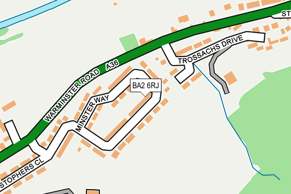 BA2 6RJ map - OS OpenMap – Local (Ordnance Survey)