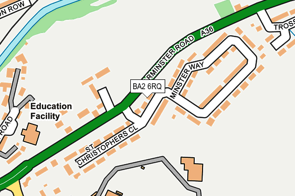 BA2 6RQ map - OS OpenMap – Local (Ordnance Survey)