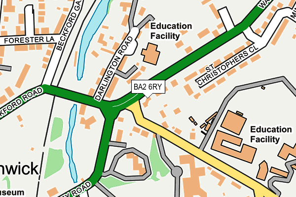 BA2 6RY map - OS OpenMap – Local (Ordnance Survey)